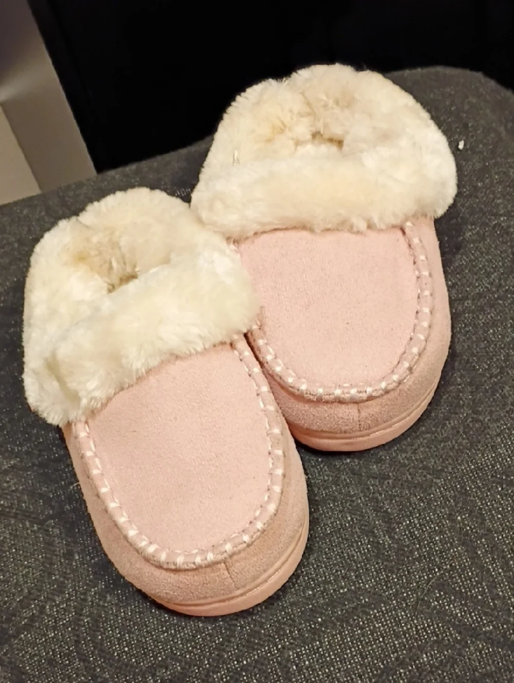 Cozy Pink Faux Fur Lined Slippers